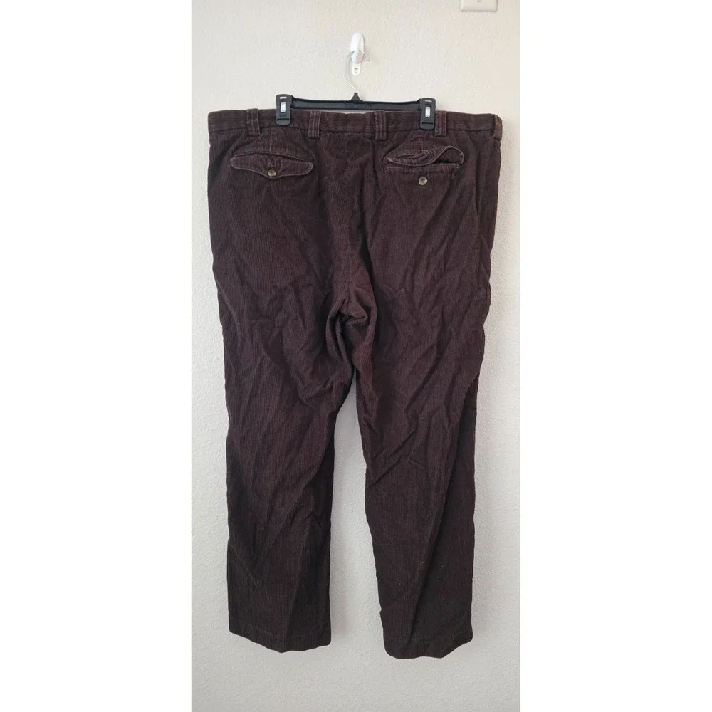 LL‎ Bean Corduroy Pants Men's 44x32 Brown Corduroy Classic Fit Eclectic Poetcore